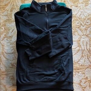 Kenneth Cole NY black XL 3/4 zip sweater. Has kangaroo pocket